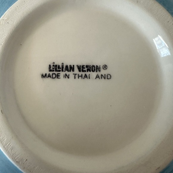 Lillian Vernon Fruit Nesting Bowls, Set of 2 Ceramic Apple 4.5"H x 7"W & Grapes - Picture 5 of 13